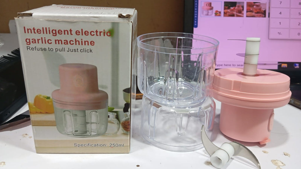 Electric Garlic Chopper and Grinder